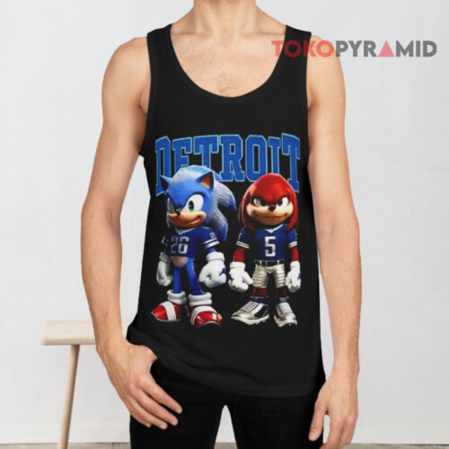 Sonic And Knuckles Detroit Lions Tank Top Sonic And Knuckles Detroit Lions Tank Top