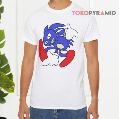 Sonic The Hedgehog Sanic Adventure White T shirt