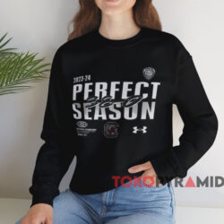 South Carolina Gamecocks 2024 NCAA Women's Basketball Perfect Season Shirt 3 South Carolina Gamecocks 2024 Ncaa Women's Basketball National Champions Perfect Season Shirt Black Sweatshirt