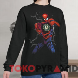 Spider-Man Oakland Athletics Logo T-shirt 2 Spider man Oakland Athletics Logo T shirt Black Sweatshirt