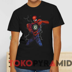 Spider man Oakland Athletics Logo T shirt Black T shirt
