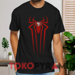 Spider man San Francisco 49ers Logo T shirt Black T shirt