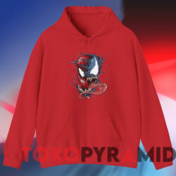 Spider man Venom Mask Split T shirt Red Hoodie