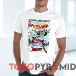 Spider man Vs Mysterio Comic Book T shirt White T shirt