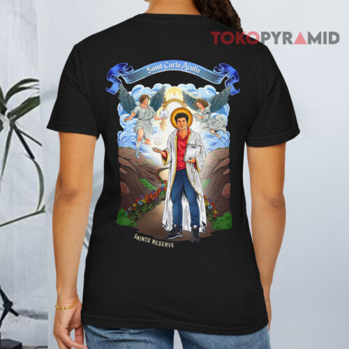 St Carlo Acutis Canonization T shirt Back St Carlo Acutis Canonization T shirt Back