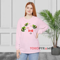 Stanley Desantis Budweiser Frogs Shirt 3 Stanley Desantis Budweiser Frogs Pink Long sleeved