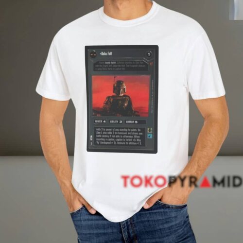 Star Wars Boba Fett Card Shirt White T shirt Star Wars Boba Fett Card Shirt White T shirt