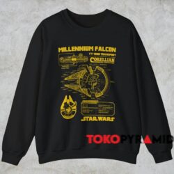 Star Wars Falcon Schematic Shirt 3 Star Wars Falcon Schematic Shirt Black Sweatshirt