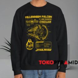 Star Wars Falcon Schematic Shirt 4 Star Wars Falcon Schematic Shirt Black Sweatshirt