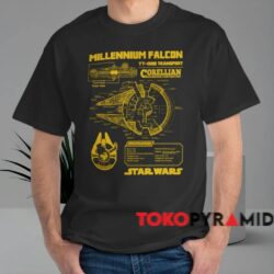Star Wars Falcon Schematic Shirt Black T shirt