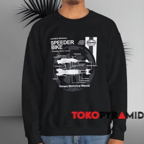Star Wars Haynes Manual Speeder Bike Shirt Black Sweatshirt Star Wars Haynes Manual Speeder Bike Shirt Black Sweatshirt