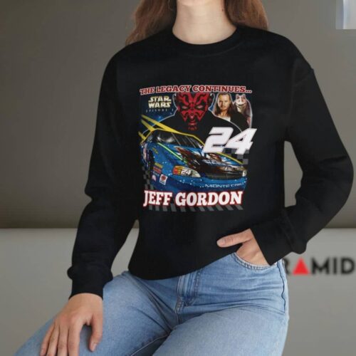 Star Wars Jeff Gordon Nascar The Legacy Continues Shirt Black Sweatshirt