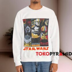 Star Wars The Phantom Menace Panel Shirt 4 Star Wars The Phantom Menace Panel Shirt White Sweatshirt