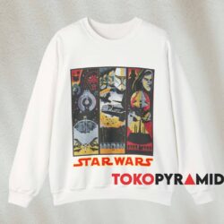Star Wars The Phantom Menace Panel Shirt 3 Star Wars The Phantom Menace Panel Shirt White Sweatshirt