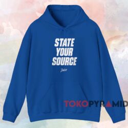 State Your Source Shirt Blue Hoodie