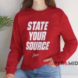 State Your Source Shirt Red Sweatshirt