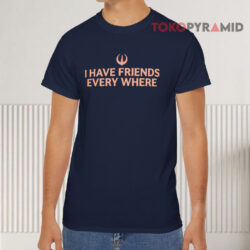 Stephen Colbert I Have Friends Everywhere Navy T shirt