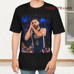Stephen Curry Night Night Olympic Paris 2024 Black T shirt