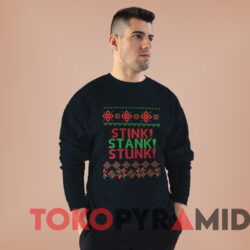 Stink Stank Stunk Ugly Christmas Sweatshirt Black Sweatshirt