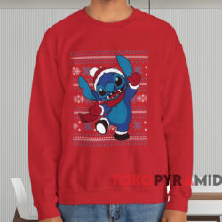 Stitch Happy Holiday T-shirt 4 Stitch Happy Holiday T shirt Red Sweatshirt
