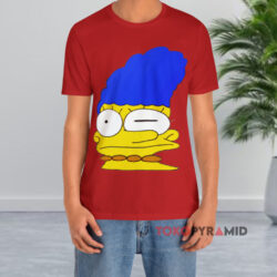Stretched Marge Simpsons Red T shirt