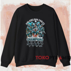 Super Bowl LIX 2025 Champions Philadelphia Eagles Signatures Shirt 3 Super Bowl Lix 2025 Champions Philadelphia Eagles Signatures Shirt Black Sweatshirt