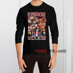 Super Bowl LVIII 49ers Vs Chiefs Las Vegas Nevada Shirt 4 Super Bowl Lviii 49ers Vs Chiefs Las Vegas Nevada Black Long sleeved