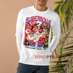 Super Bowl LVIII Chiefs vs 49ers Allegiant Stadium 2024 Shirt 4 Super Bowl Lviii Chiefs Vs 49ers Allegiant Stadium 2024 White Long sleeved