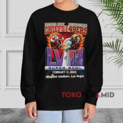 Super Bowl LVIII Las Vegas Chiefs Vs 49ers Allegiant Stadium Shirt 4 Super Bowl Lviii Las Vegas Chiefs Vs 49ers Allegiant Stadium Black Long sleeved