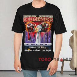 Super Bowl Lviii Las Vegas Chiefs Vs 49ers Allegiant Stadium Black T shirt