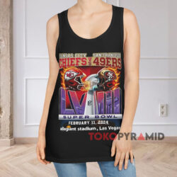 Super Bowl LVIII Las Vegas Chiefs Vs 49ers Allegiant Stadium Shirt 2 Super Bowl Lviii Las Vegas Chiefs Vs 49ers Allegiant Stadium Black Tank Top
