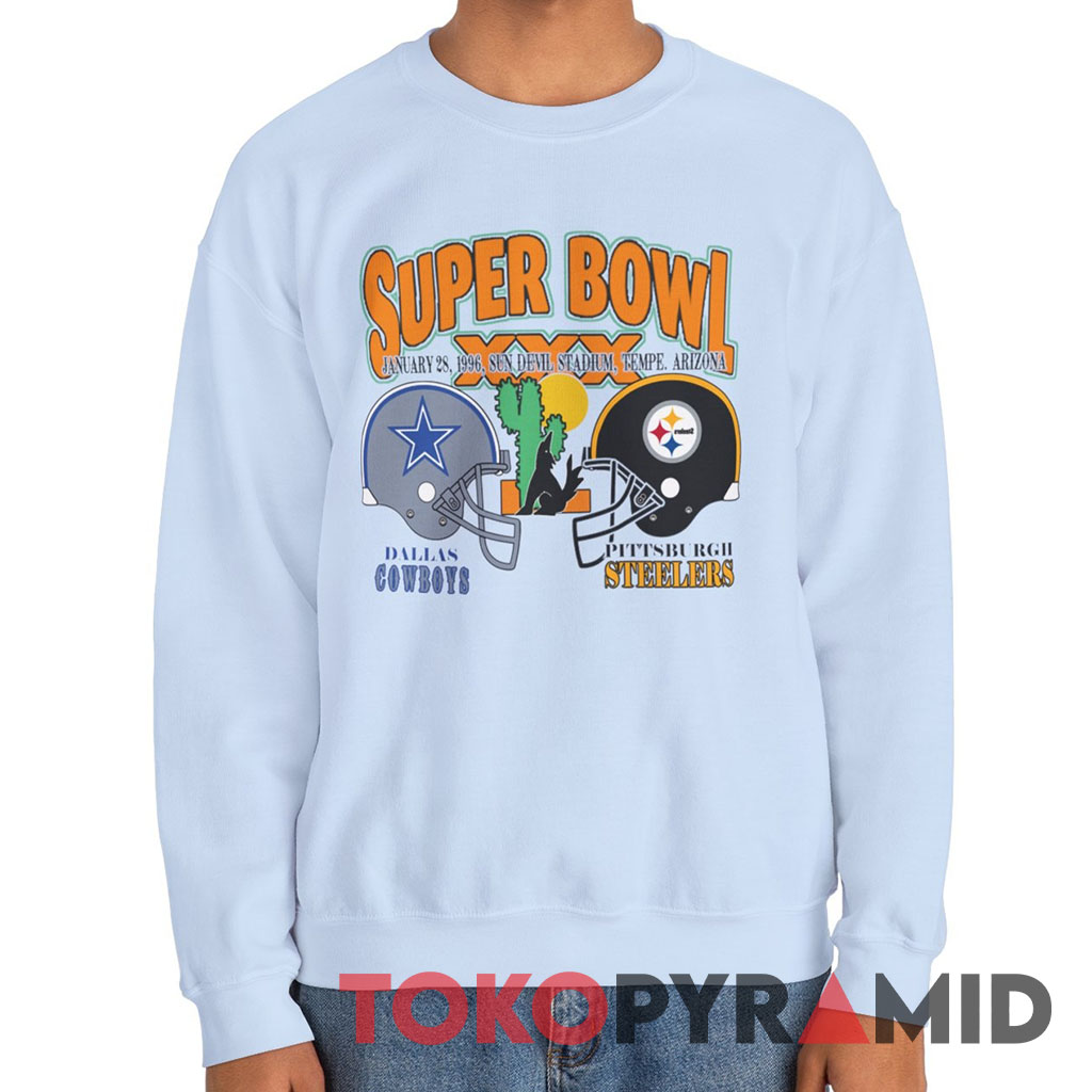 Super Bowl XXX 1996 Dallas Cowboys Pittsburgh Steelers Sweatshirt Super Bowl XXX 1996 Dallas Cowboys Pittsburgh Steelers Sweatshirt