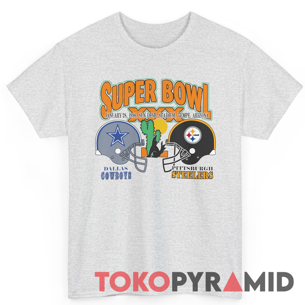 Super Bowl XXX 1996 Dallas Cowboys Pittsburgh Steelers T Shirt Super Bowl XXX 1996 Dallas Cowboys Pittsburgh Steelers T Shirt