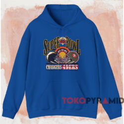 Super Bowl XXIX Chargers vs 49ers T-shirt 2 Super Bowl Xxix Chargers Vs 49ers T shirt Blue Hoodie