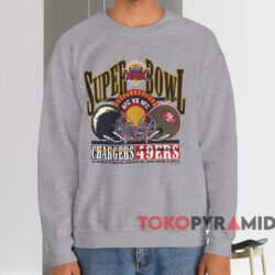 Super Bowl XXIX Chargers vs 49ers T-shirt 3 Super Bowl Xxix Chargers Vs 49ers T shirt Grey Sweatshirt