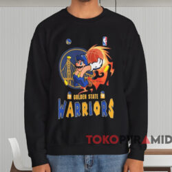 Super Mario Basketball Golden State Warriors Shirt Black Sweatshirt