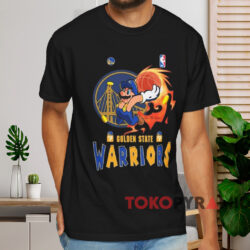Super Mario Basketball Golden State Warriors Shirt Black T shirt