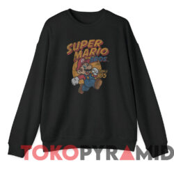 Super Mario Bros Since '85 Vintage Poster T shirt Black Sweatshirt