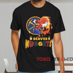 Super Mario Nba Basketball Denver Nuggets Shirt Black T shirt