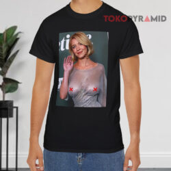 Sydney Sweeney See Thru Glamorous Wet Black T shirt