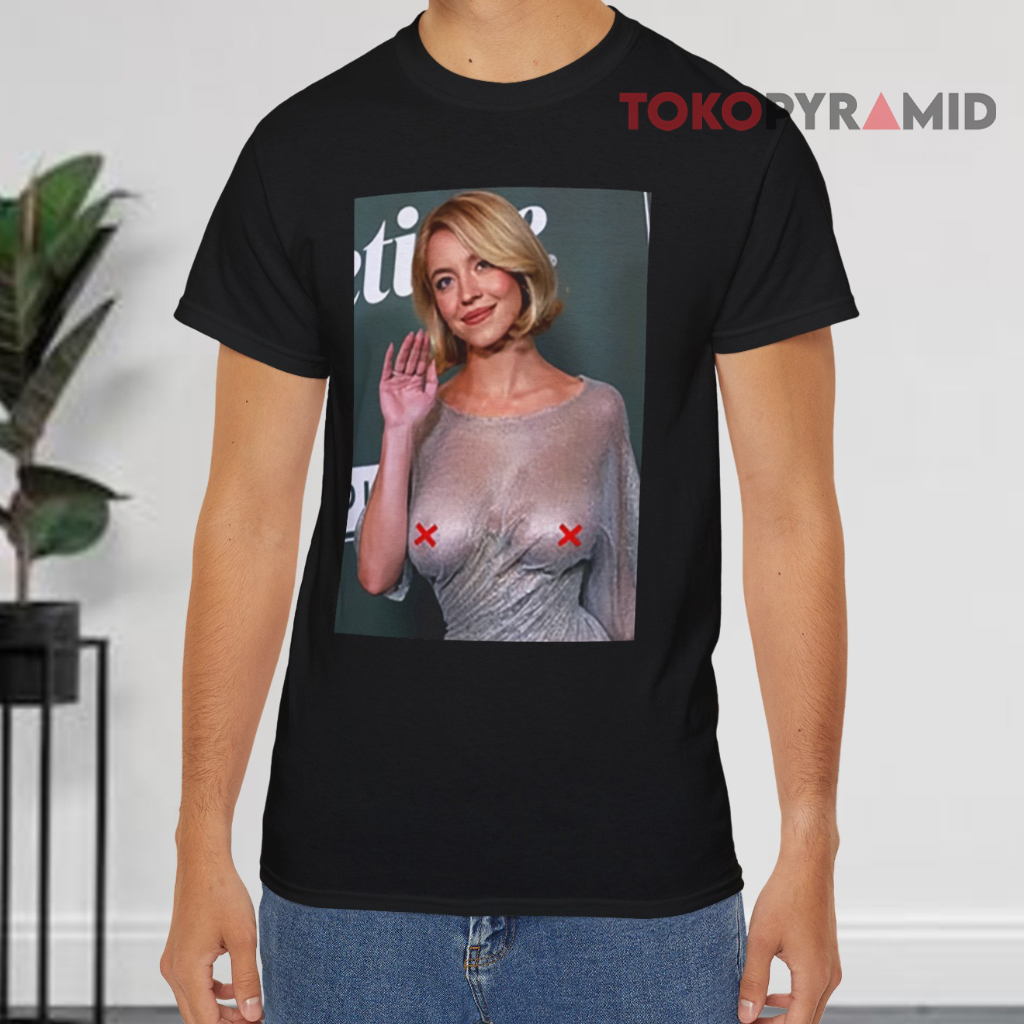 Sydney Sweeney See Thru Glamorous Wet Black T shirt Sydney Sweeney See Thru Glamorous Wet Black T shirt