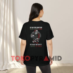 Tactical Santa Up On The Rooftop Shirt Double Sided 2 Tactical Santa Up On The Rooftop Shirt Off When The Safety Black T shirt Back