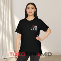 Tactical Santa Up On The Rooftop Shirt Off When The Safety Black T shirt Front