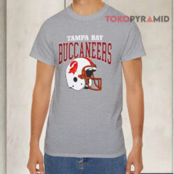 Tampa Bay Buccaneers Nfl Helmet Grey T shirt