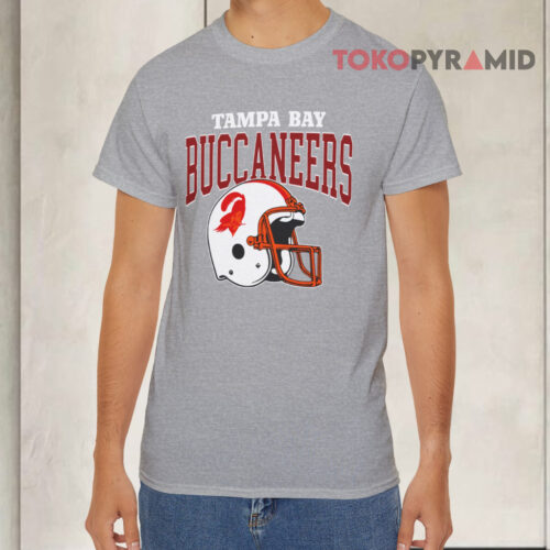 Tampa Bay Buccaneers Nfl Helmet Grey T shirt