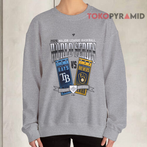 Tampa Bay Rays vs Milwaukee Brewers World Series 2026 Grey Sweatshirt Tampa Bay Rays vs Milwaukee Brewers World Series 2026 Grey Sweatshirt