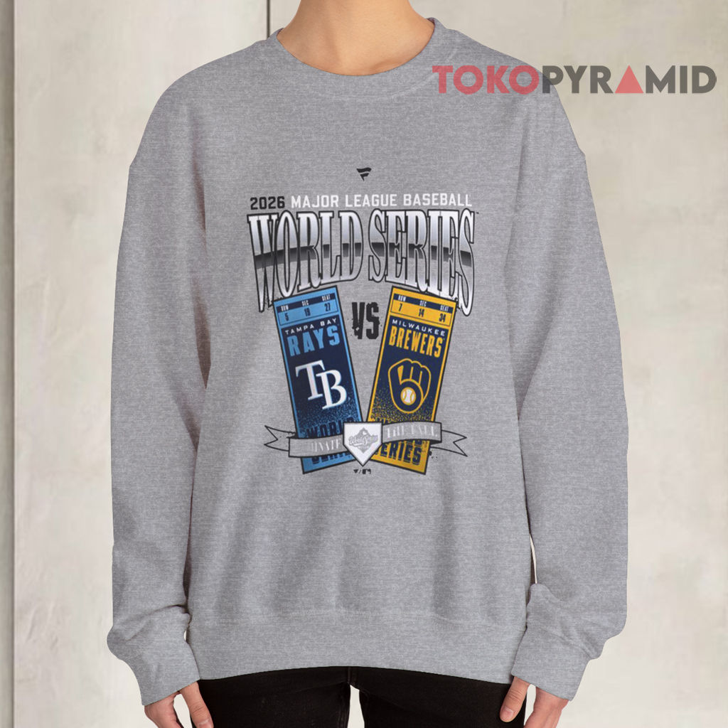 Tampa Bay Rays vs Milwaukee Brewers World Series 2026 Grey Sweatshirt Tampa Bay Rays vs Milwaukee Brewers World Series 2026 Grey Sweatshirt