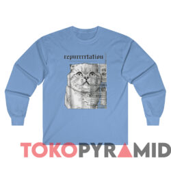 Taylor Swift Cat Reputation T-Shirt 2 Taylor Swift Cat Reputation T shirt Blue Long sleeved