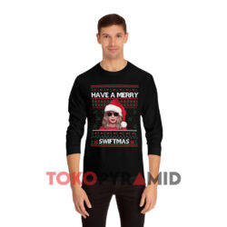 Taylor Swift Have A Merry Swiftmas Christmas Sweatshirt 4 Taylor Swift Have A Merry Swiftmas Christmas Black Long sleeved