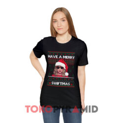 Taylor Swift Have A Merry Swiftmas Christmas Black T shirt